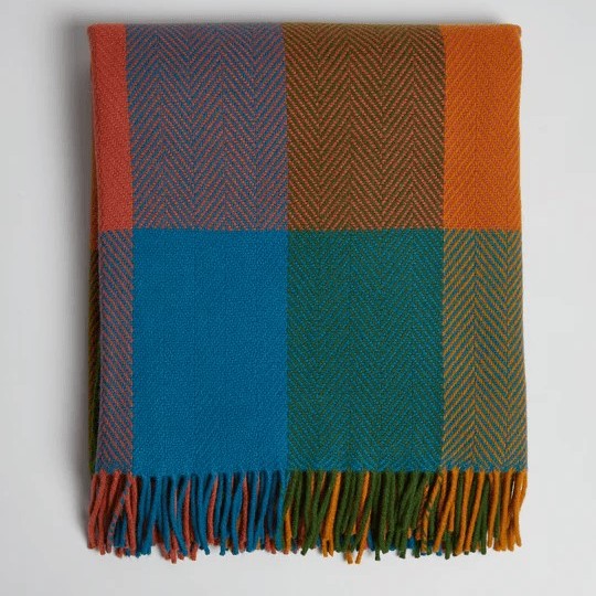 Cashmere-Lambswool Throw Blanket